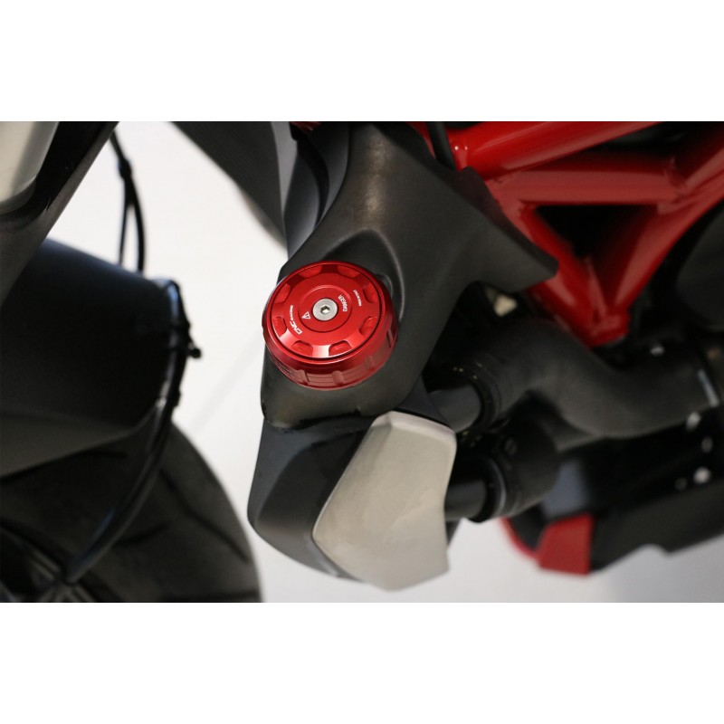 CNC Racing Radiator Cap Cover for the Ducati Monster 821 / 937